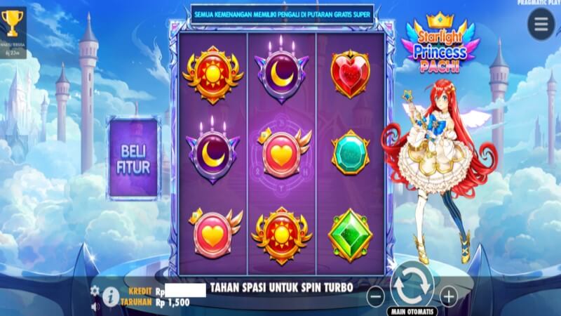 Tampilan Utama dalam Permainan Dasar - Starlight Princess PACHI